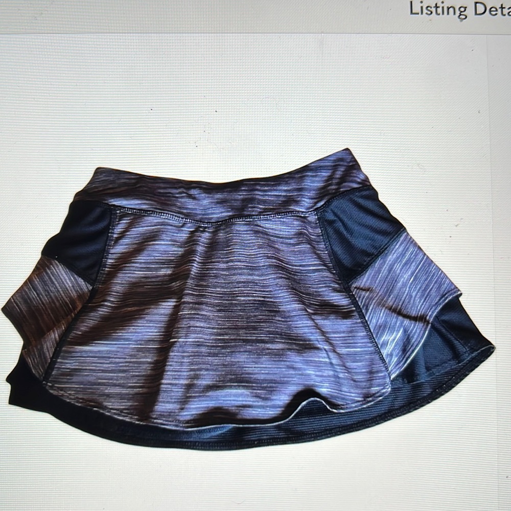 Athleta Trucool Black & Gray Tennis Skort